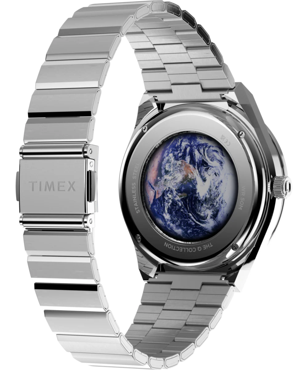 Q Timex NASA 40mm Stainless Steel Bracelet Watch - Image 6