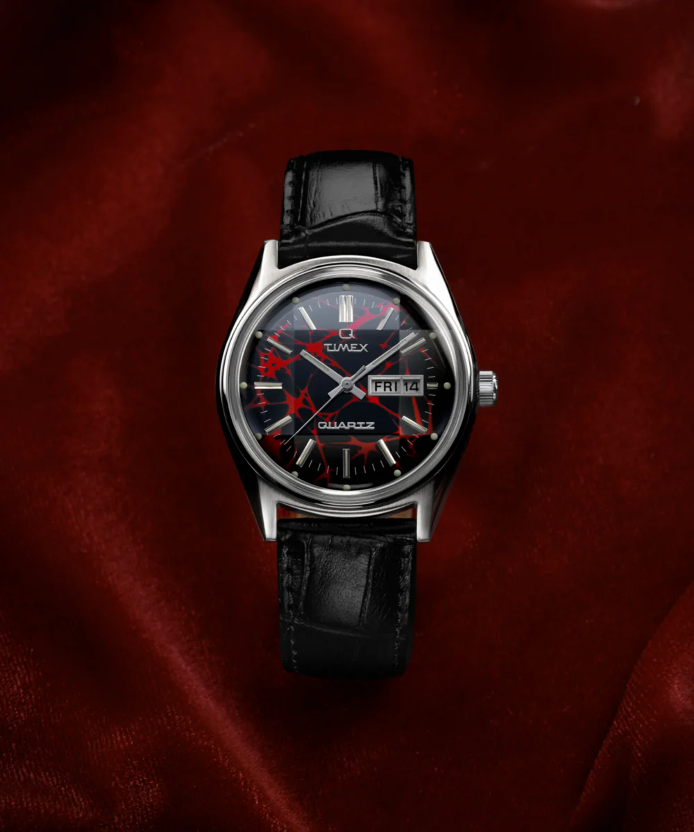 Q Timex Red Vega 1978 Reissue 38mm Leather Strap Watch - Image 7