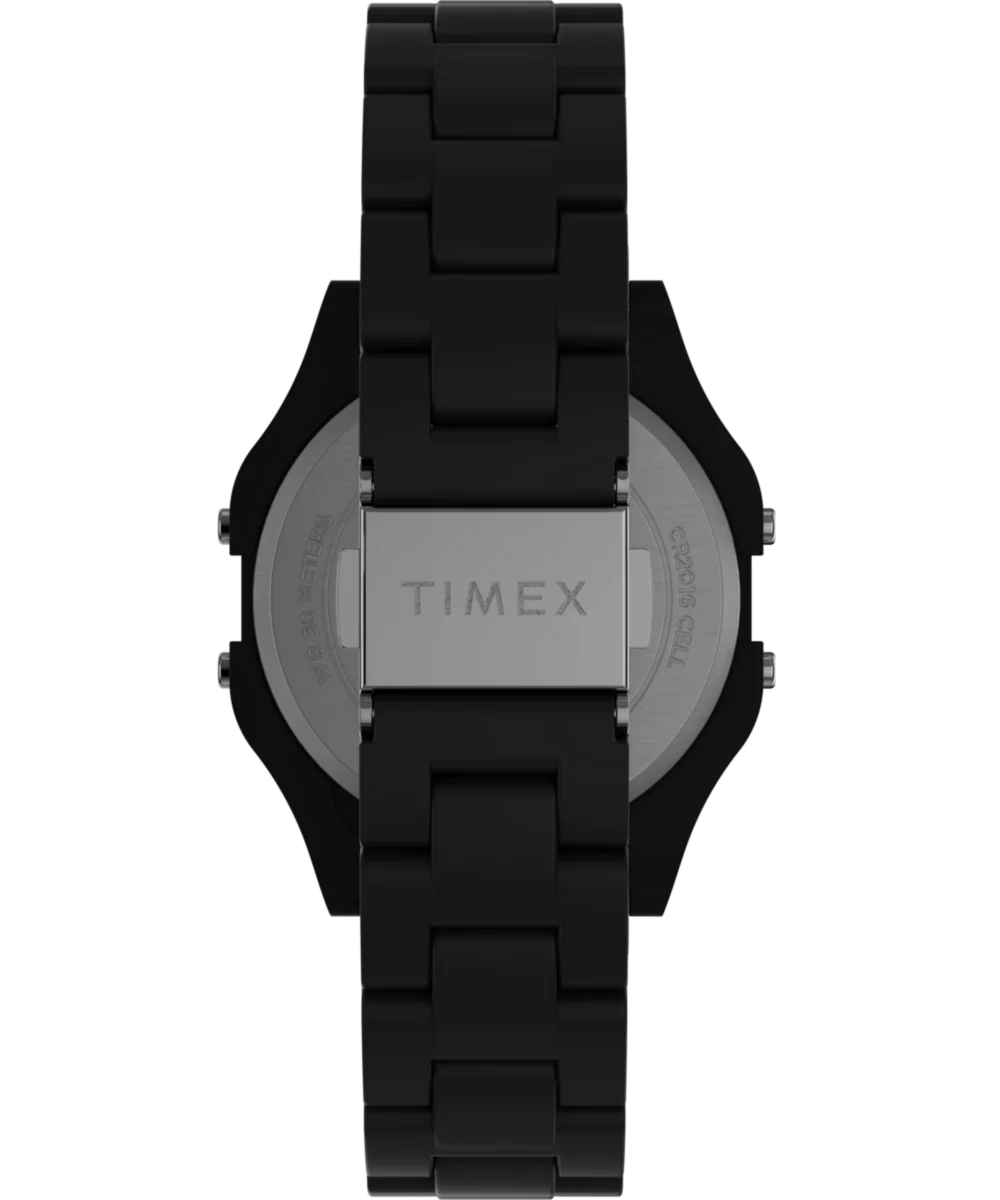 Timex 80 36mm Glossy Black Resin Bracelet Watch - Image 3