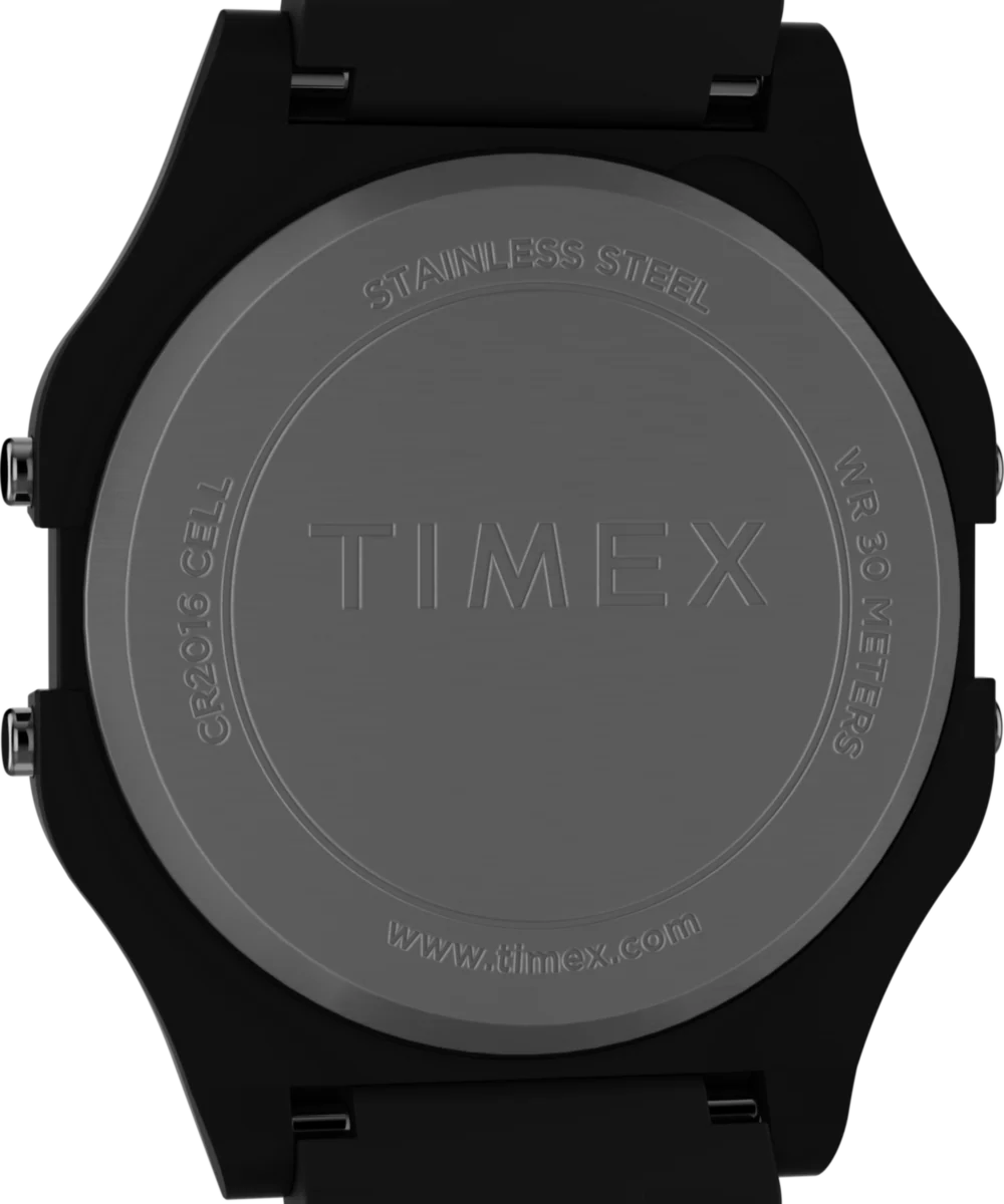Timex 80 36mm Glossy Black Resin Bracelet Watch - Image 4