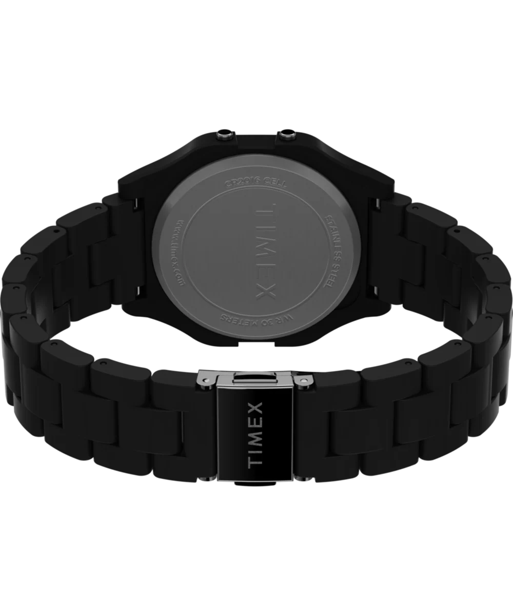Timex 80 36mm Glossy Black Resin Bracelet Watch - Image 5