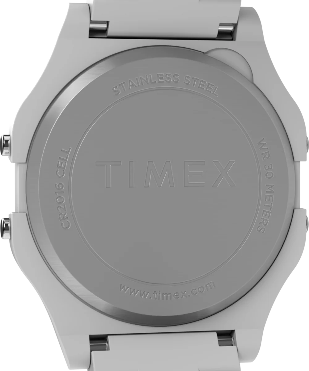 Timex 80 36mm Glossy White Resin Bracelet Watch - Image 4