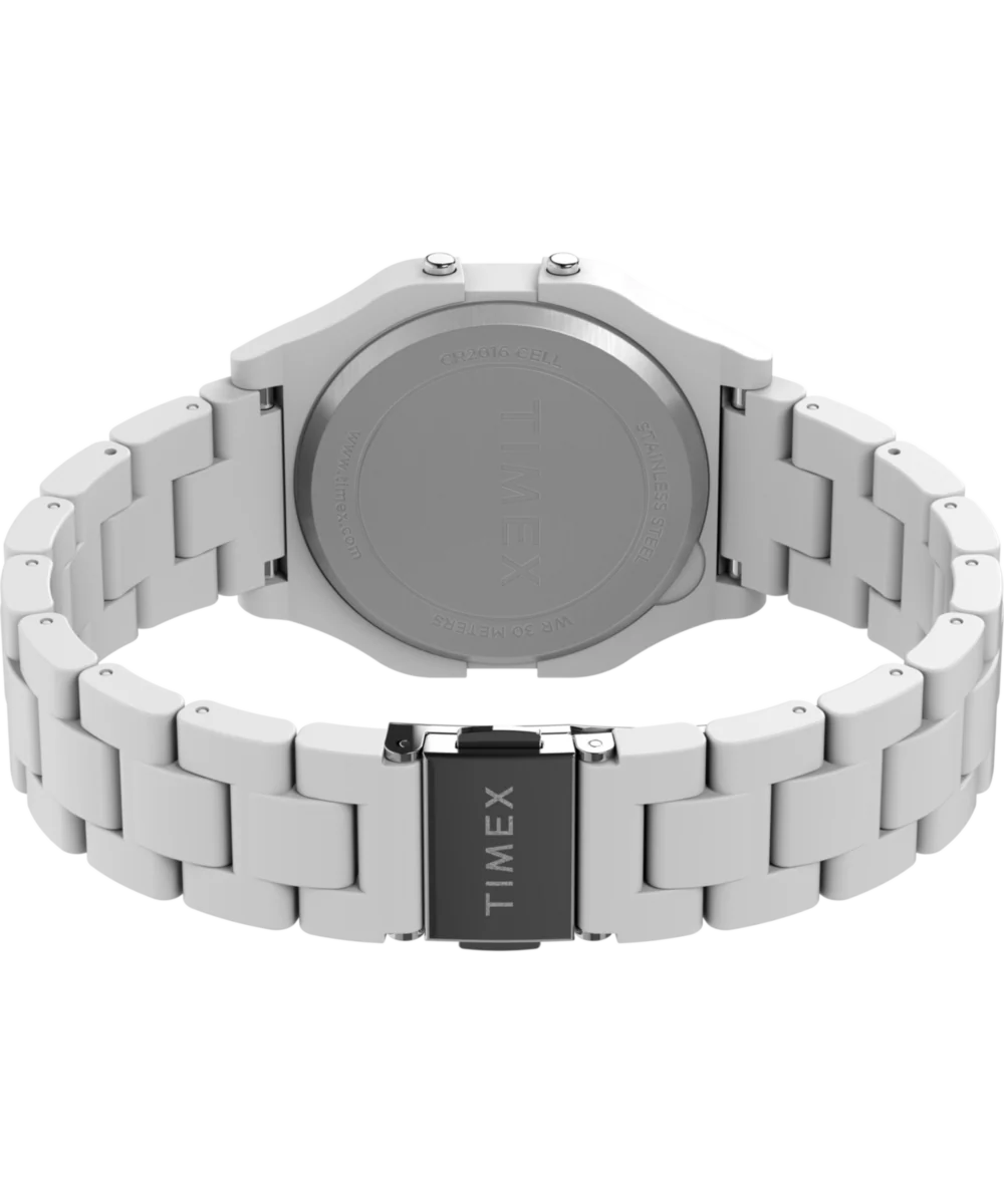 Timex 80 36mm Glossy White Resin Bracelet Watch - Image 5