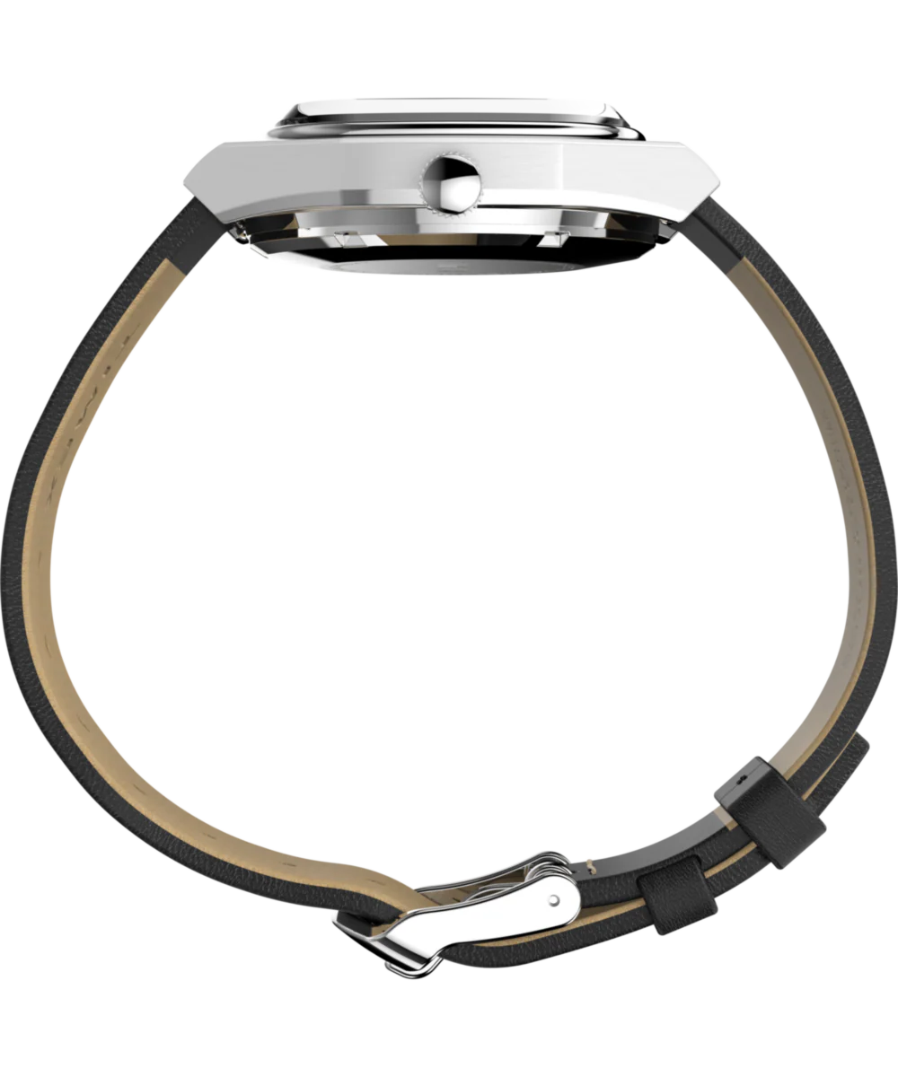 Timex® Automatic 1983 E Line 34mm Leather Strap Watch - Image 3