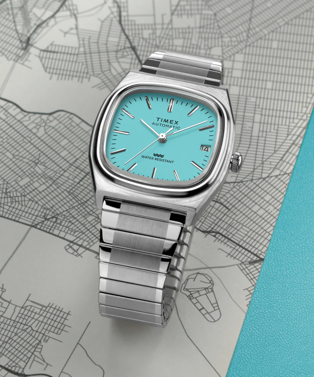 Timex® Automatic 1983 E Line 34mm Stainless Steel Expansion Band Watch - Image 7