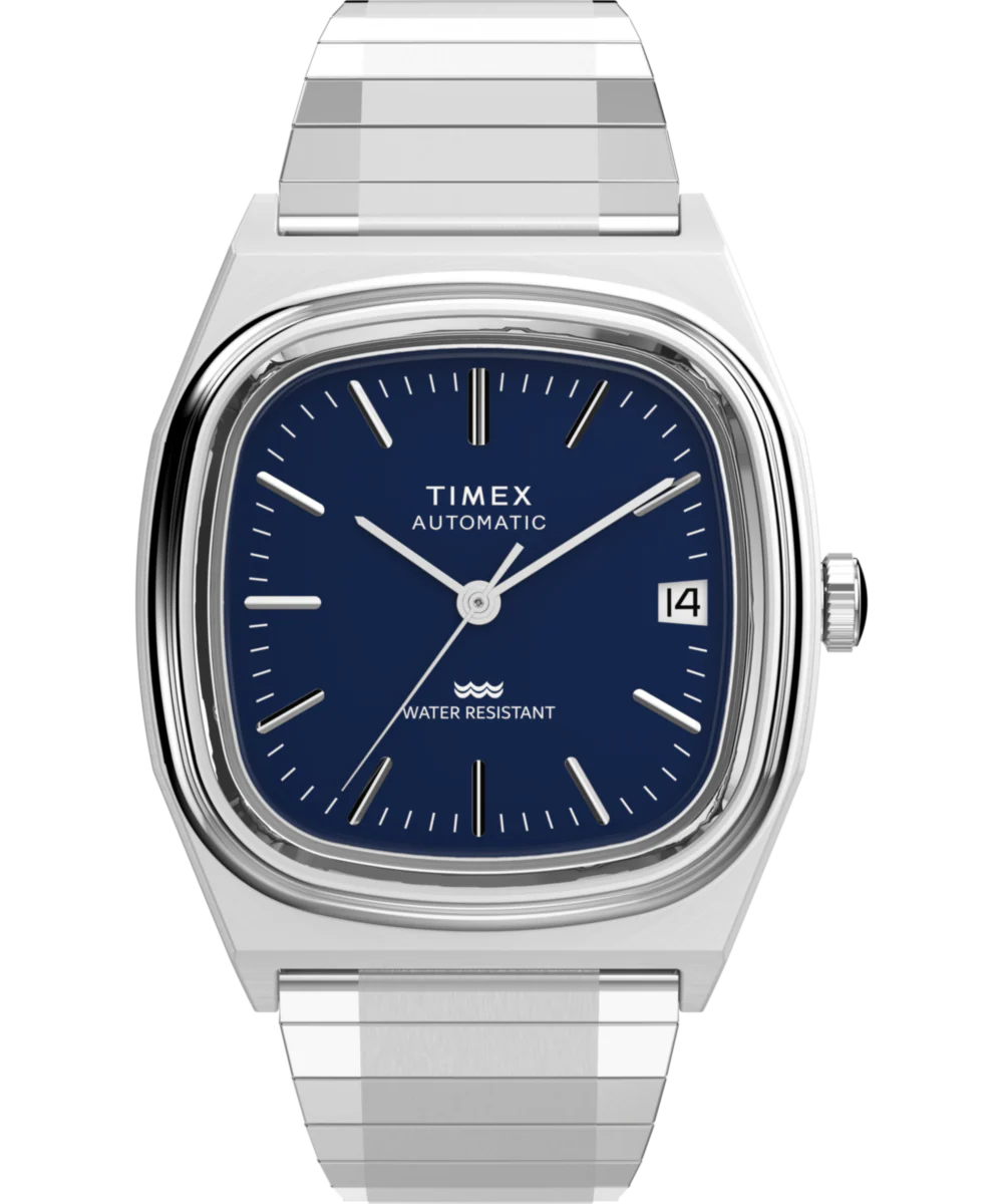 Timex® Automatic 1983 E Line 34mm Stainless Steel Expansion Band Watch