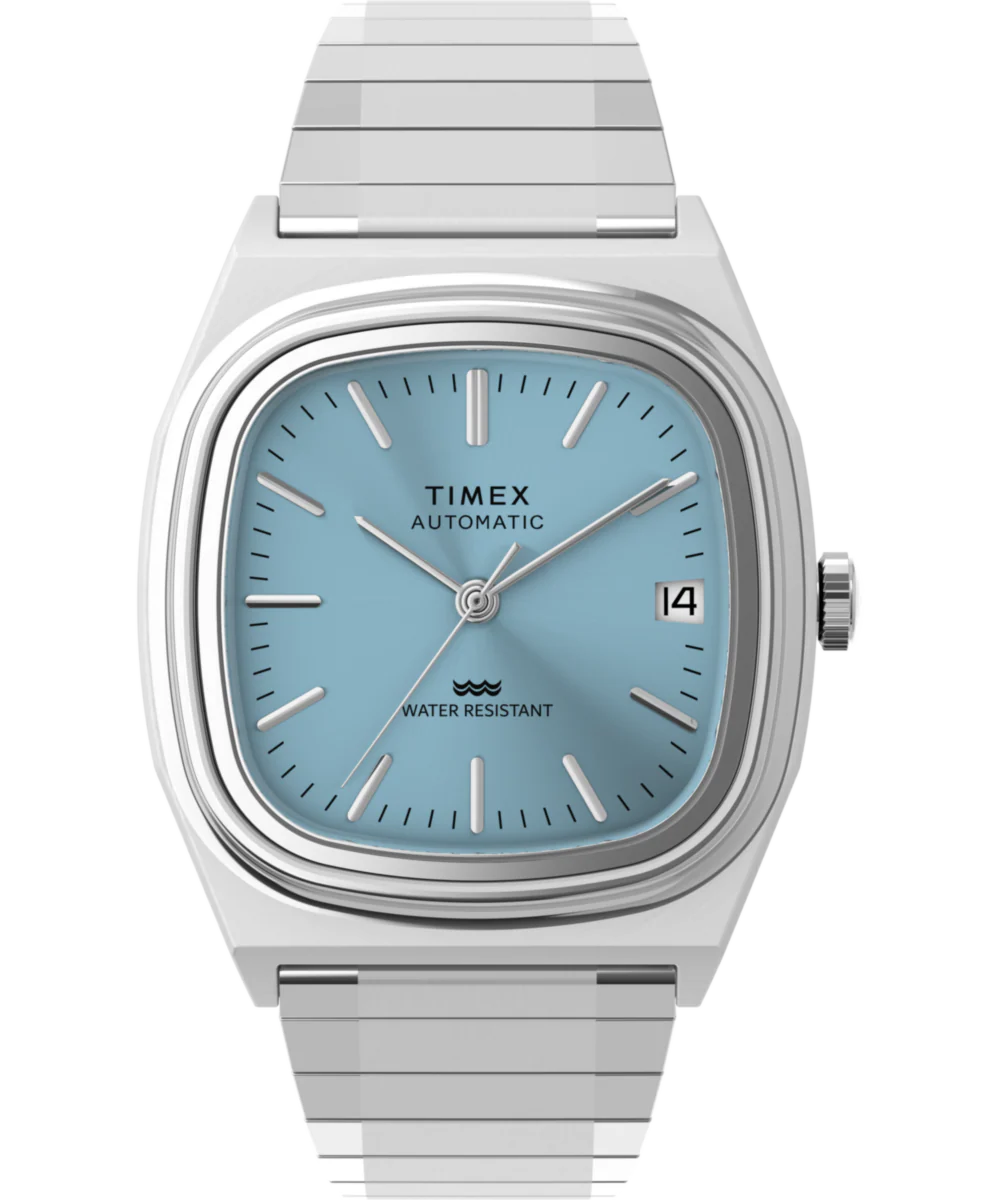 Timex® Automatic 1983 E Line 34mm Stainless Steel Expansion Band Watch
