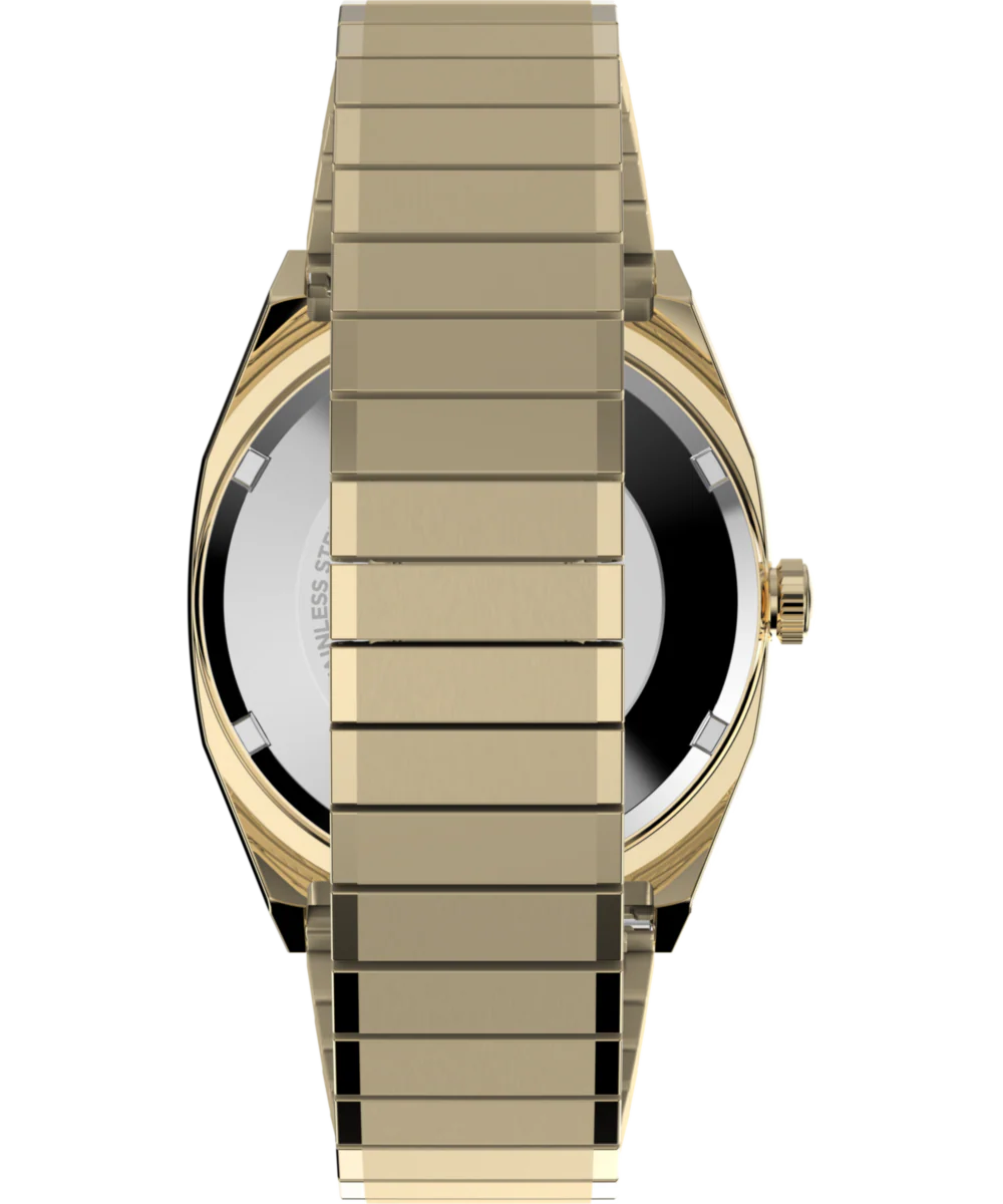 Timex® Automatic 1983 E Line Reissue 34mm Gold-Tone Expansion Band Watch - Image 4