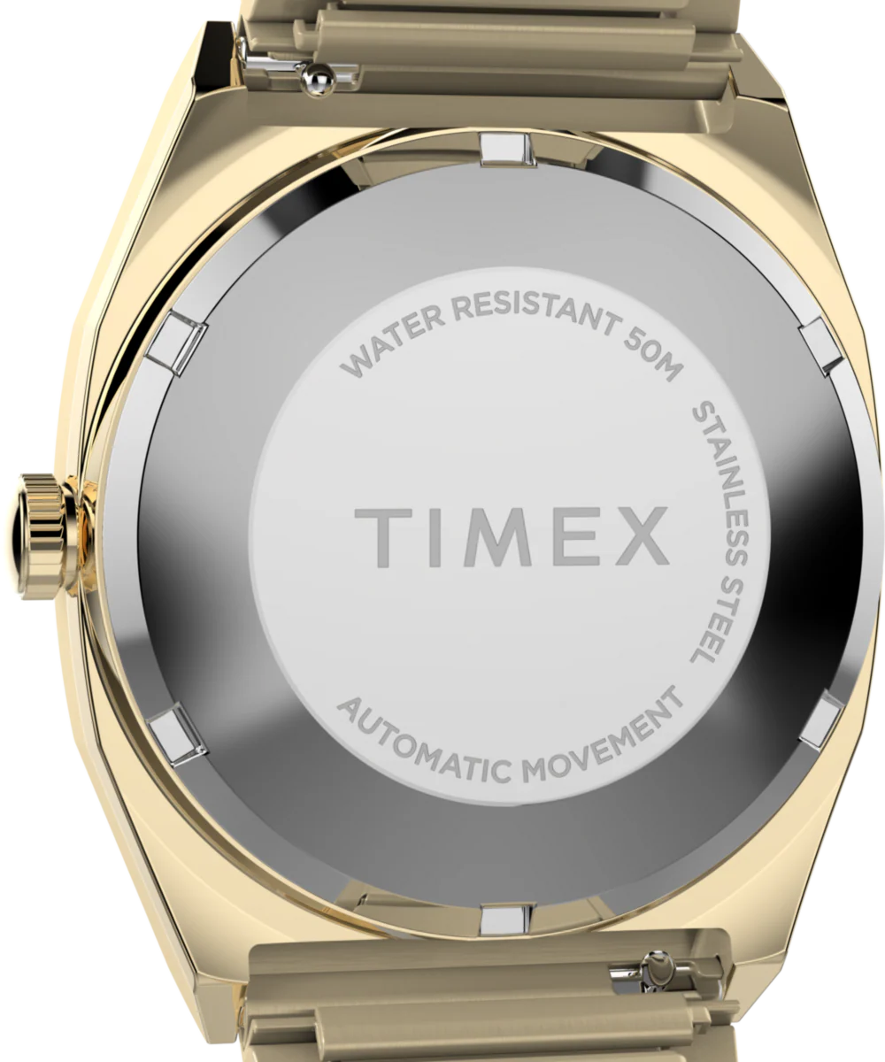 Timex® Automatic 1983 E Line Reissue 34mm Gold-Tone Expansion Band Watch - Image 5
