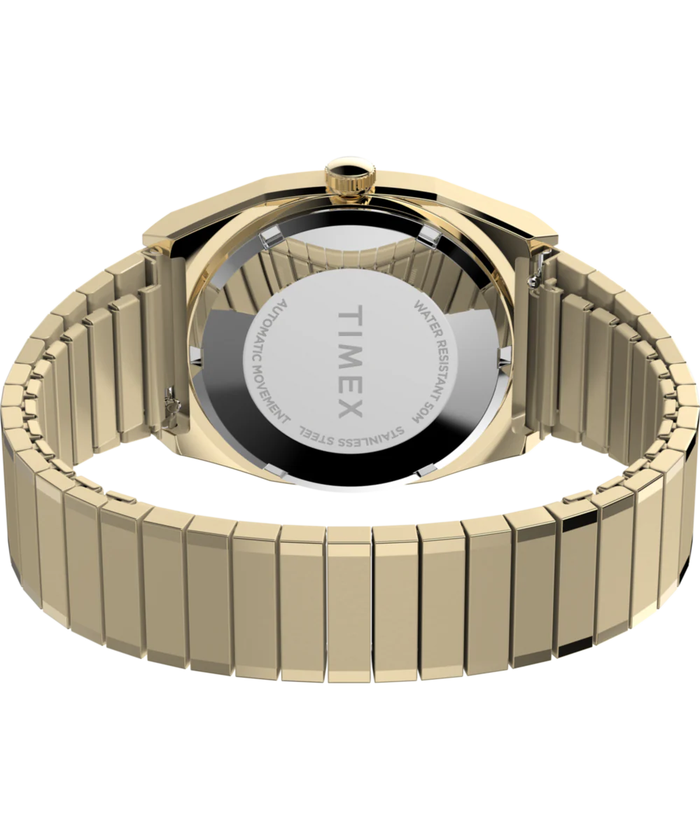 Timex® Automatic 1983 E Line Reissue 34mm Gold-Tone Expansion Band Watch - Image 6