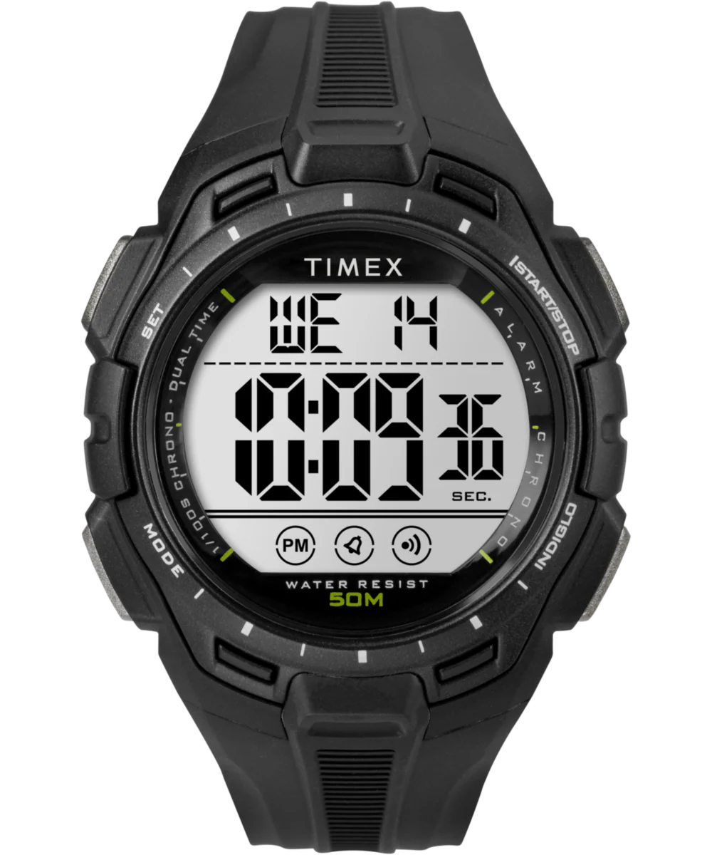 Timex Digital 43mm Resin Strap Watch