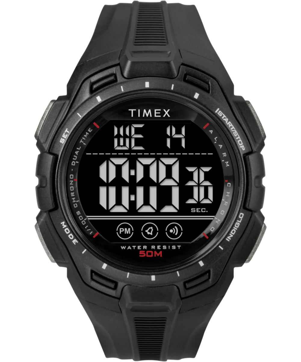 Timex Digital 43mm Resin Strap Watch