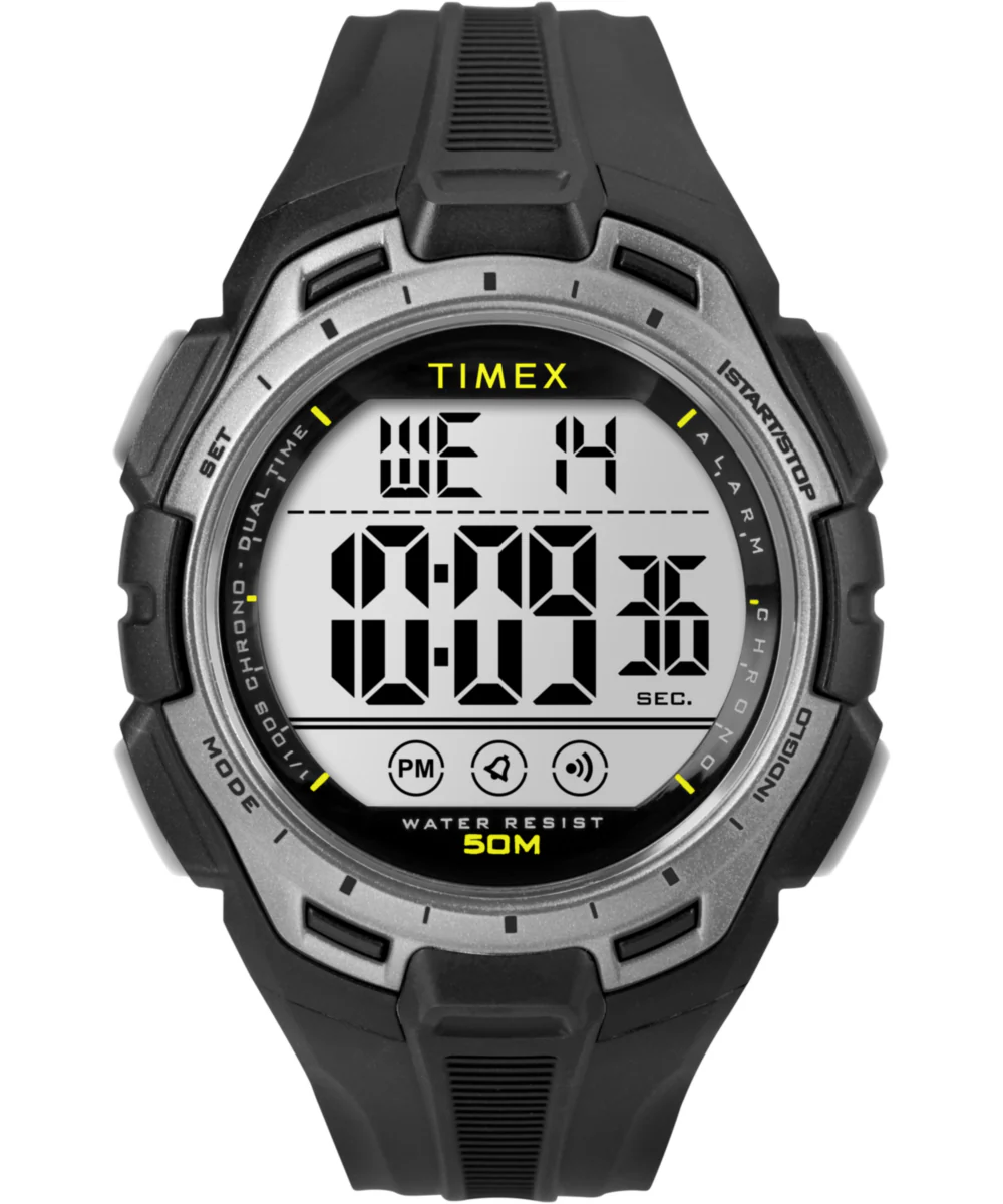 Timex Digital 43mm Resin Strap Watch