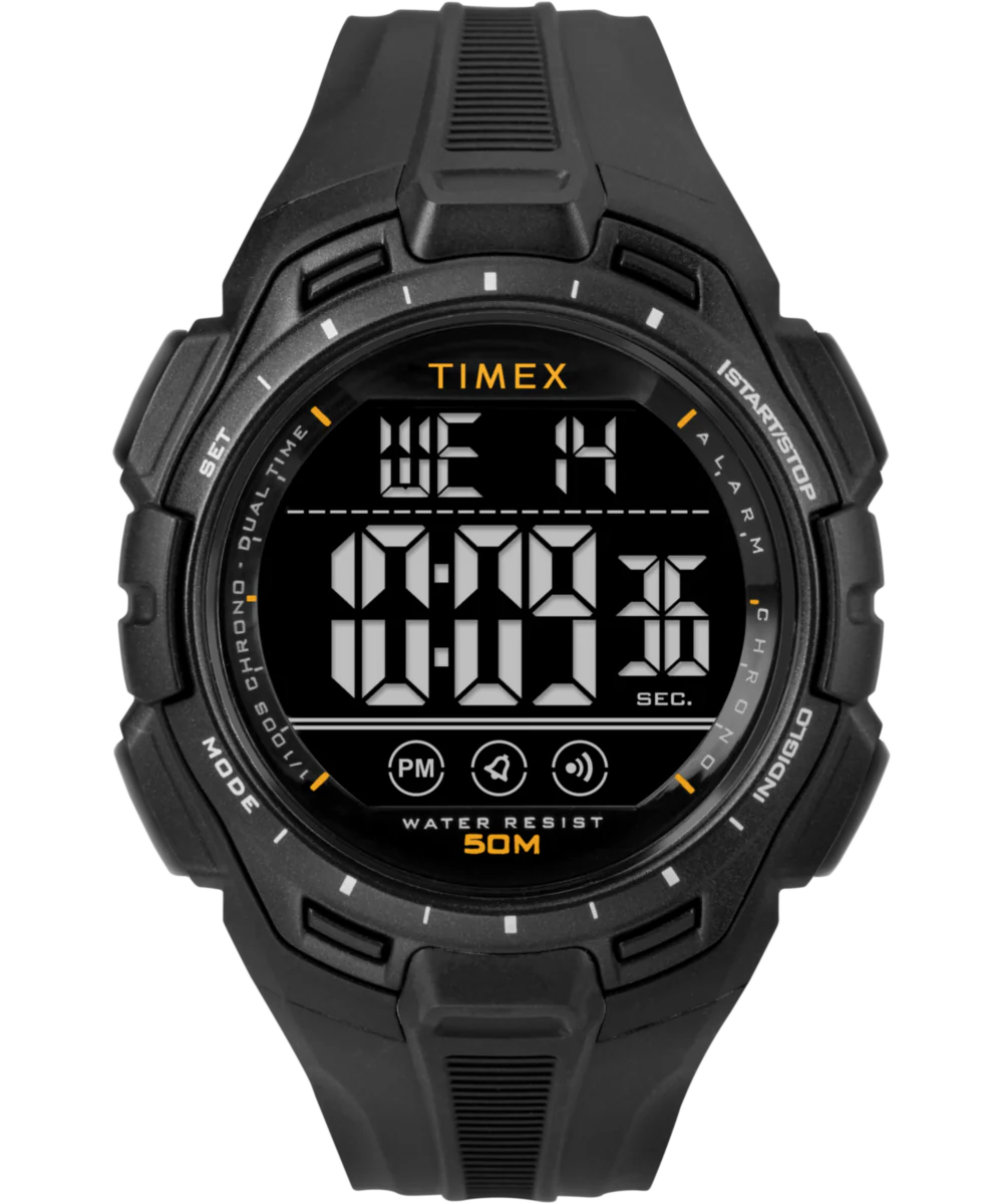 Timex Digital 43mm Resin Strap Watch