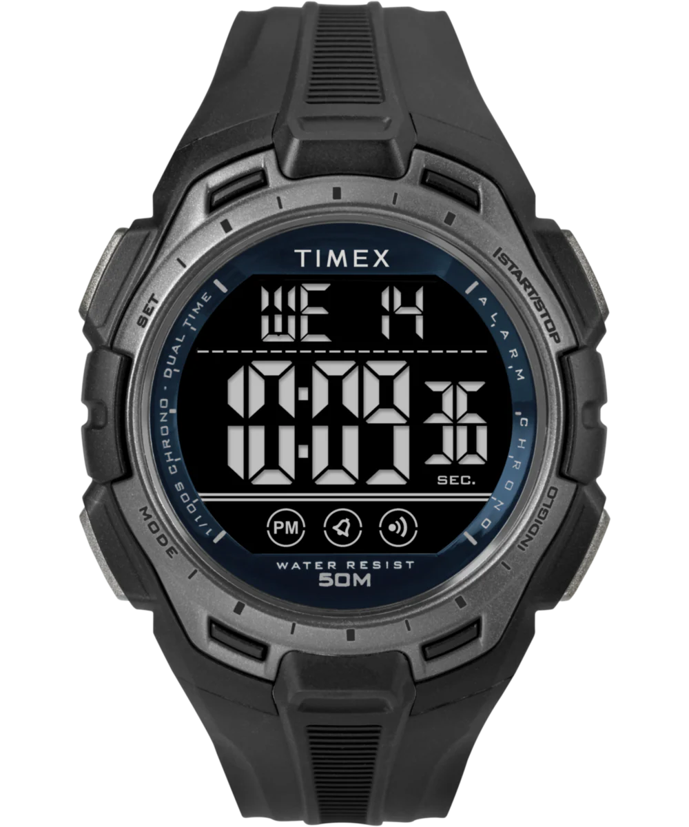 Timex Digital 43mm Resin Strap Watch