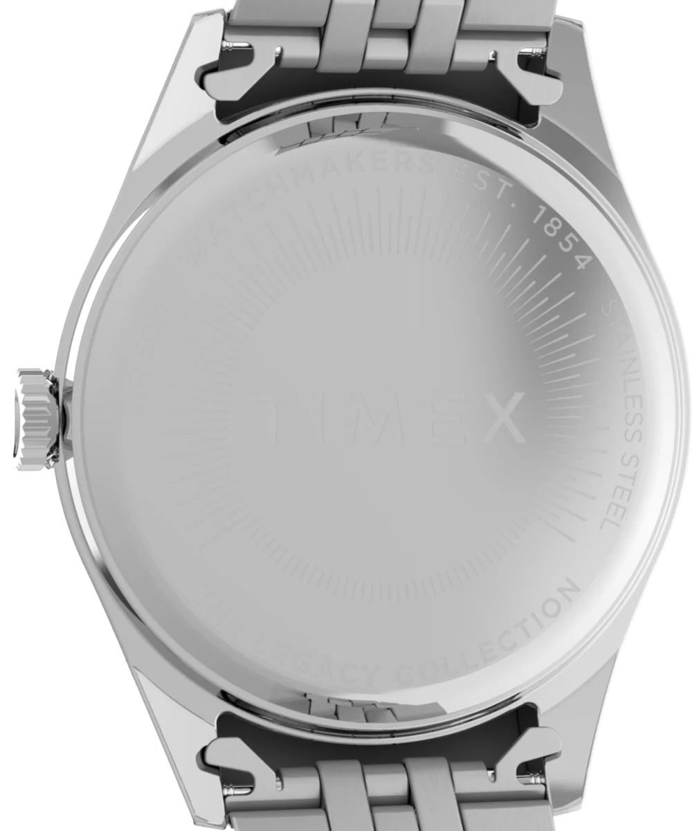 Timex Legacy Day and Date 36mm Stainless Steel Bracelet Watch - Image 4