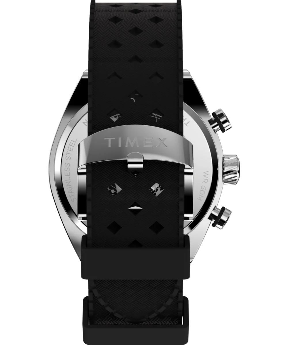 Timex Legacy Tonneau Chronograph 42mm Synthetic Rubber Strap Watch - Image 3