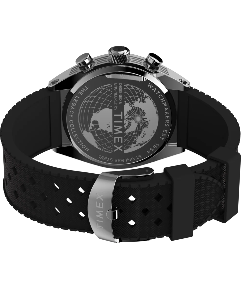 Timex Legacy Tonneau Chronograph 42mm Synthetic Rubber Strap Watch - Image 5