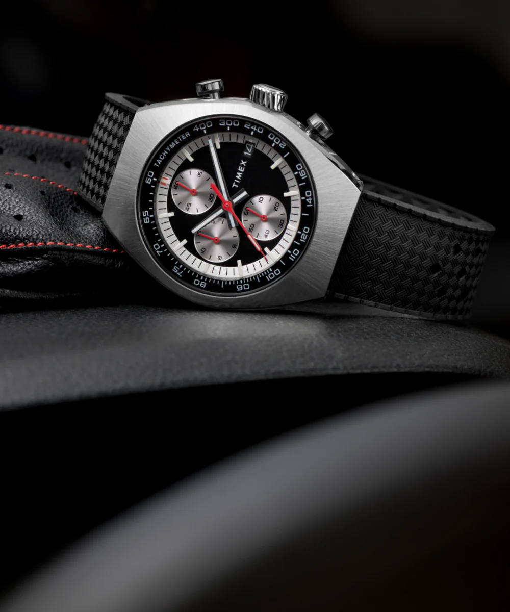 Timex Legacy Tonneau Chronograph 42mm Synthetic Rubber Strap Watch - Image 6