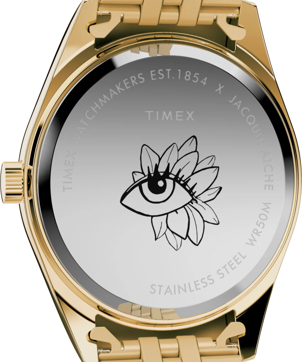 Timex Legacy x Jacquie Aiche Malachite Tribe Eye 36mm Watch - Image 4