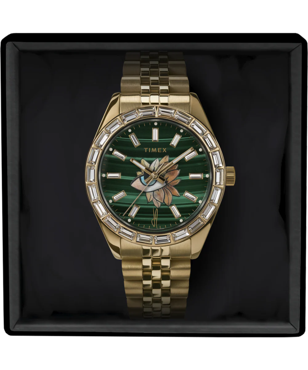 Timex Legacy x Jacquie Aiche Malachite Tribe Eye 36mm Watch - Image 6