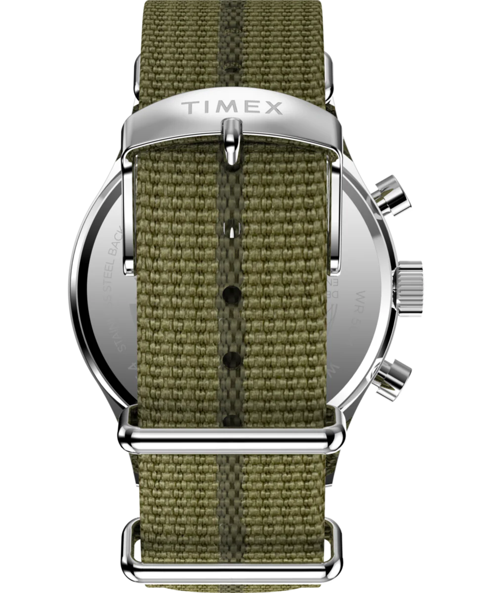 Timex Weekender New England Chronograph 40mm Eco-Conscious Fabric Strap Watch - Image 4