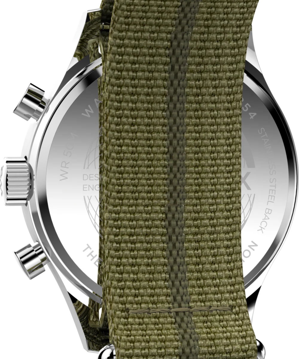 Timex Weekender New England Chronograph 40mm Eco-Conscious Fabric Strap Watch - Image 5