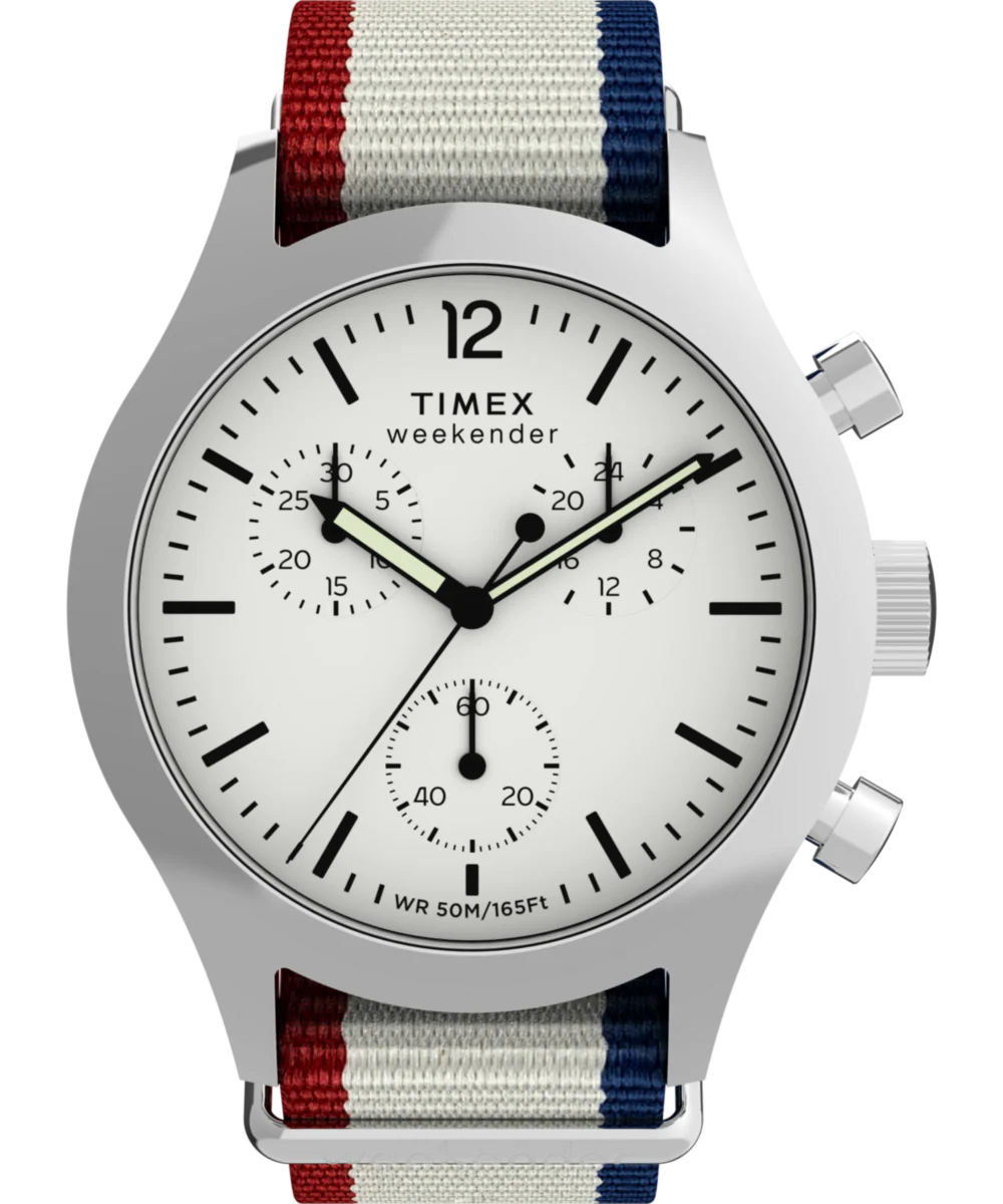 Timex Weekender New England Chronograph 40mm Eco-Conscious Fabric Strap Watch