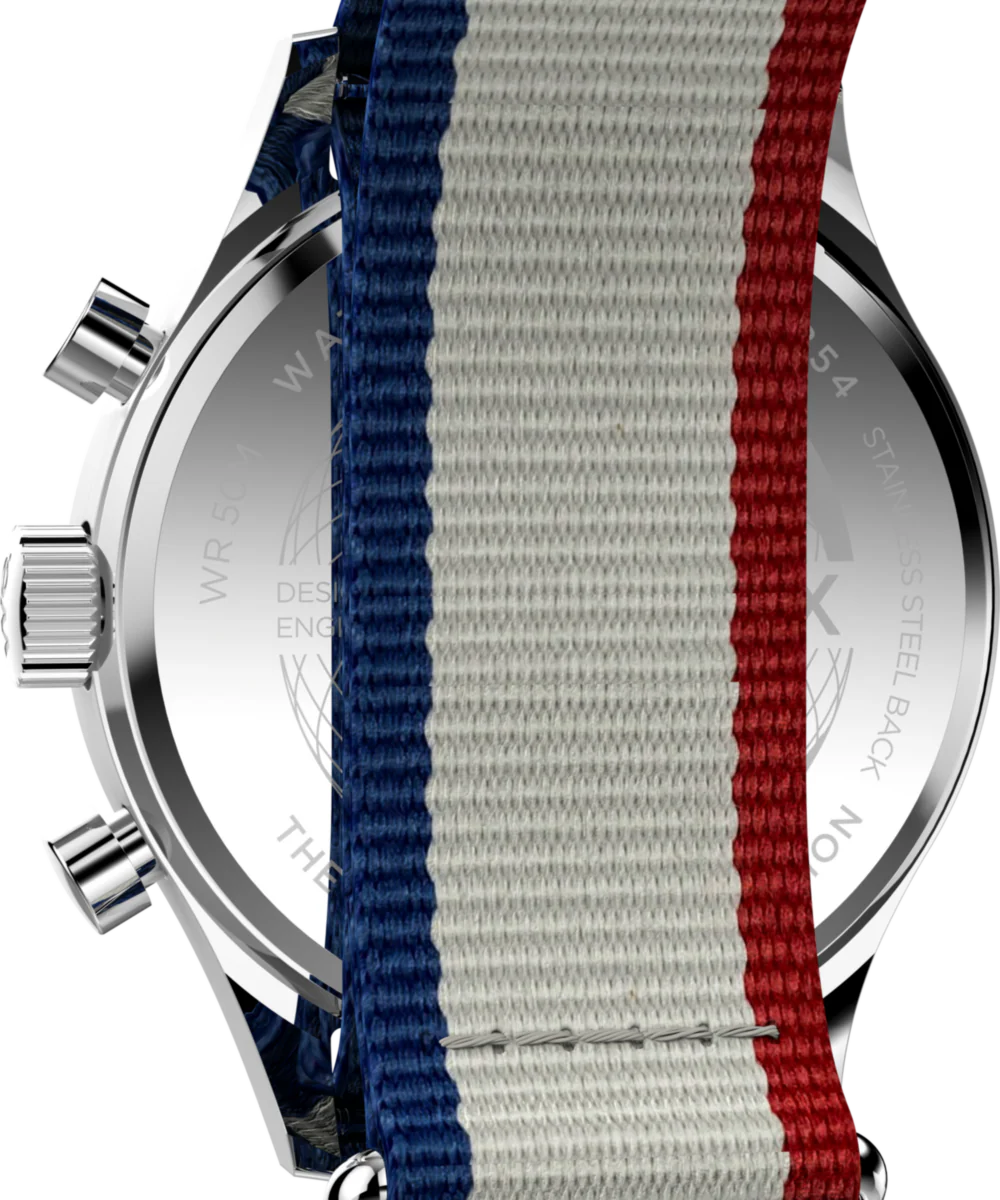 Timex Weekender New England Chronograph 40mm Eco-Conscious Fabric Strap Watch - Image 4