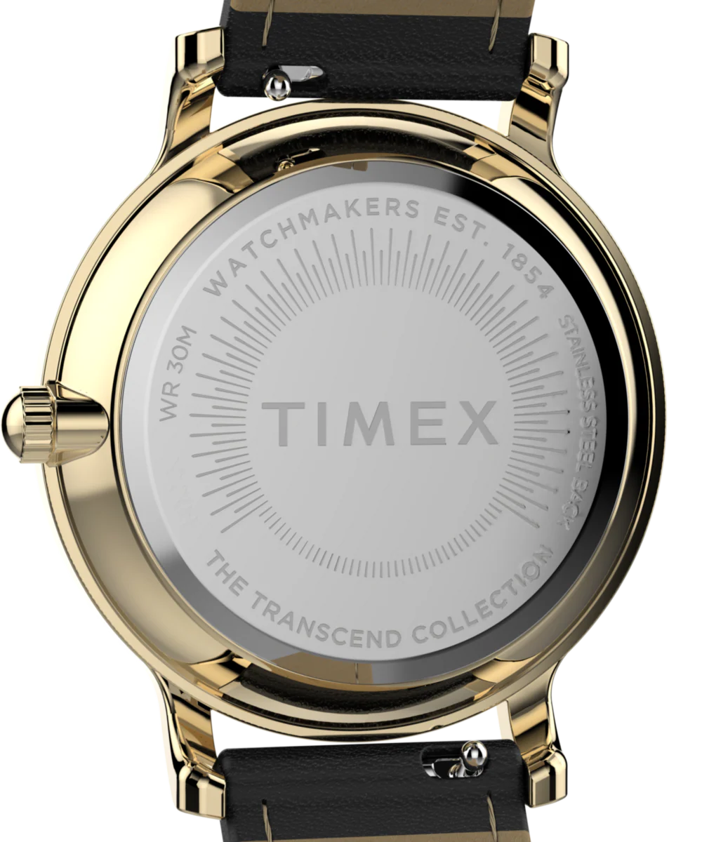 Transcend 34mm Leather Strap Watch - Image 4