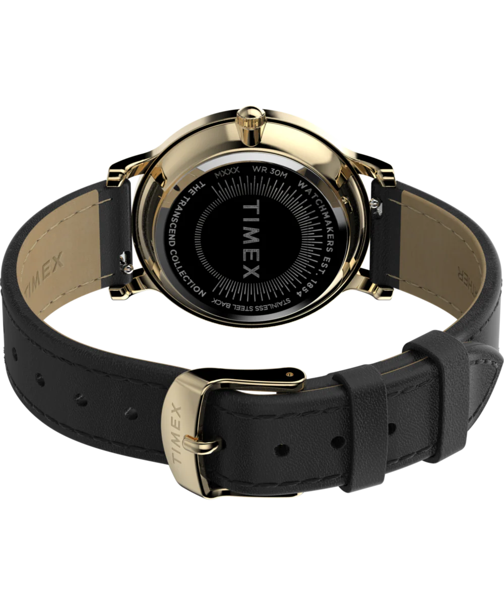 Transcend 34mm Leather Strap Watch - Image 5