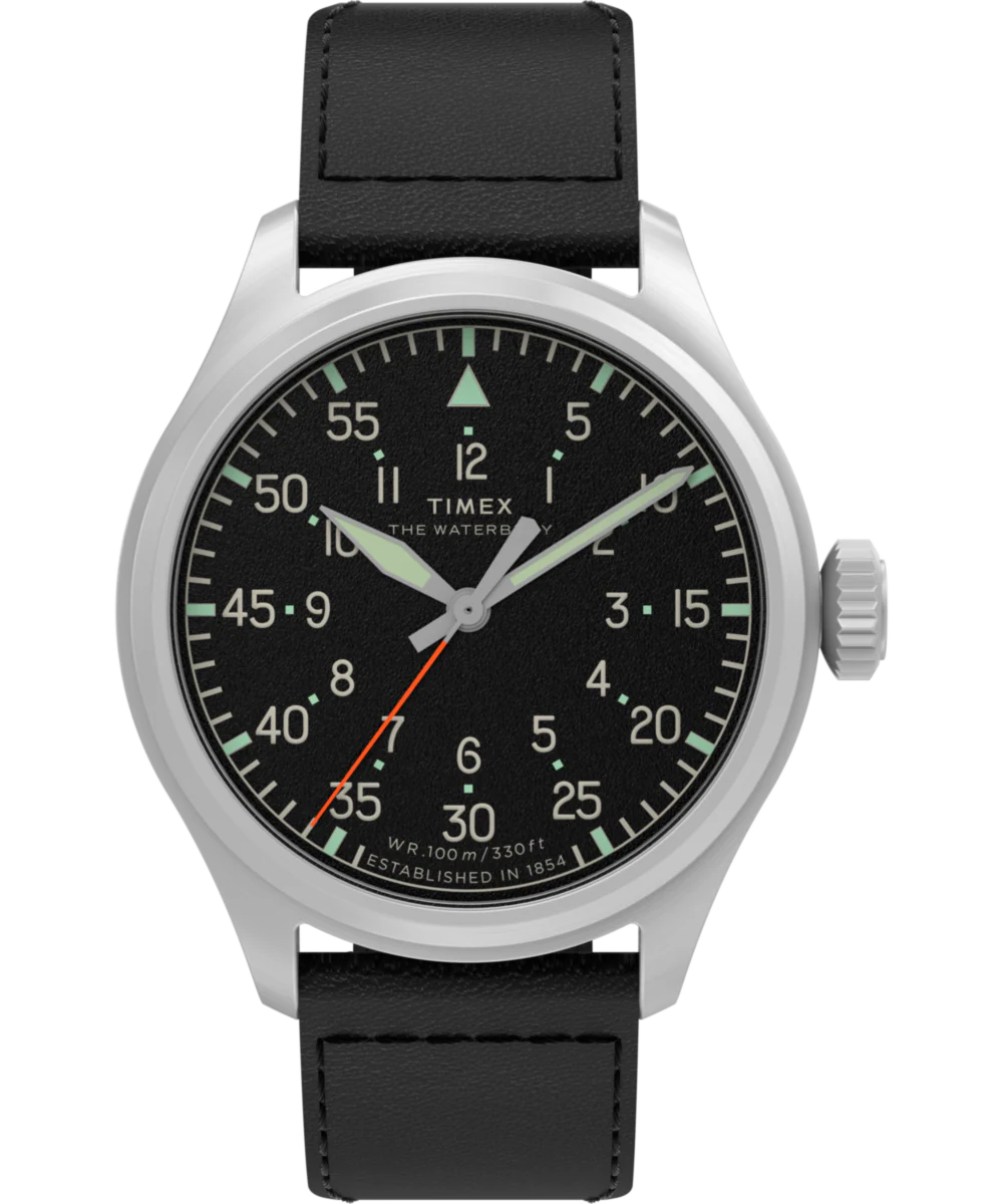 Waterbury Ace 41mm Leather Strap Watch