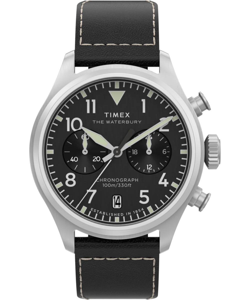 Waterbury Ace Chronograph 41mm Leather Strap Watch