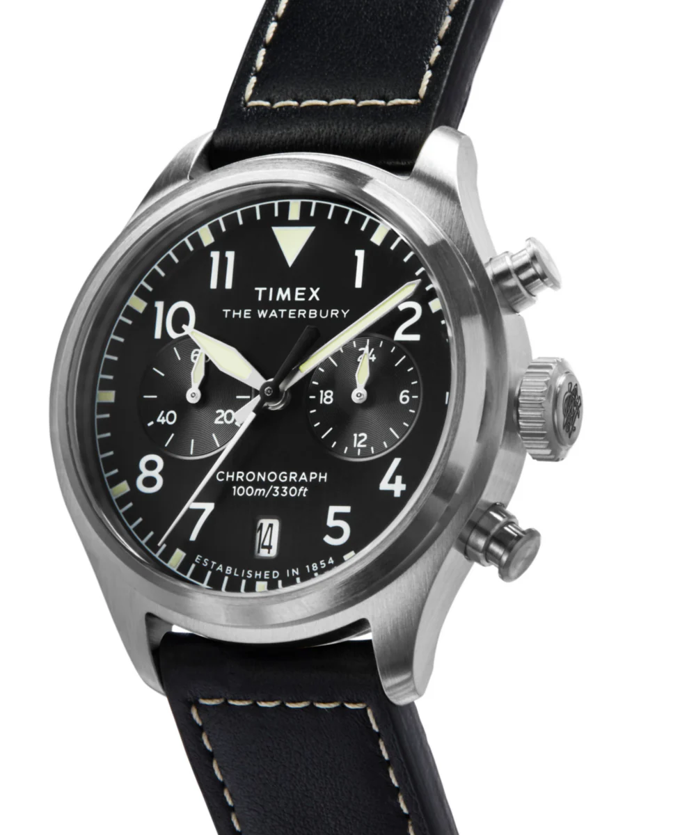 Waterbury Ace Chronograph 41mm Leather Strap Watch - Image 6