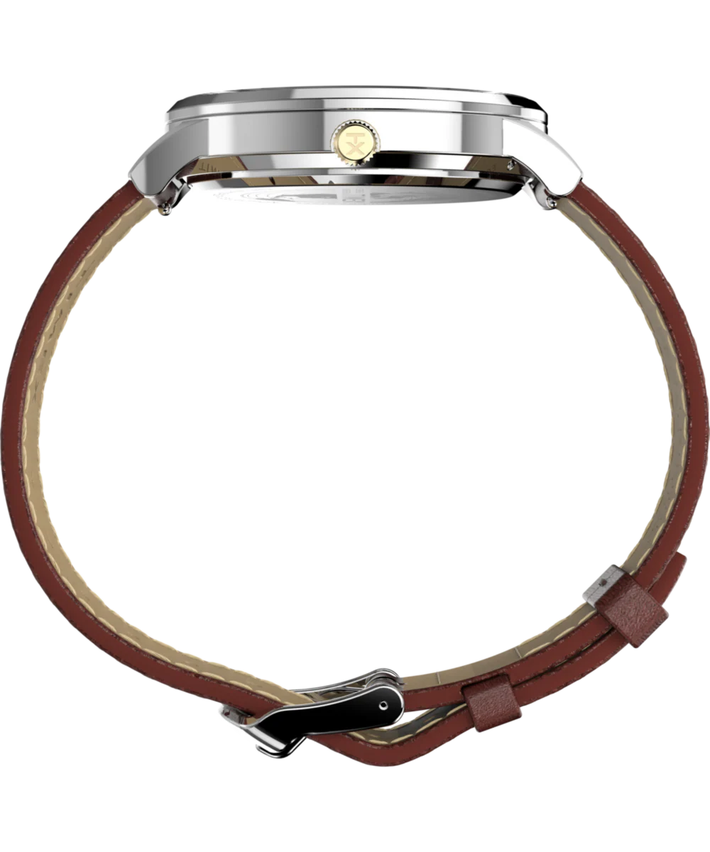 Waterbury Classic Moon Phase 40mm Leather Strap Watch - Image 3