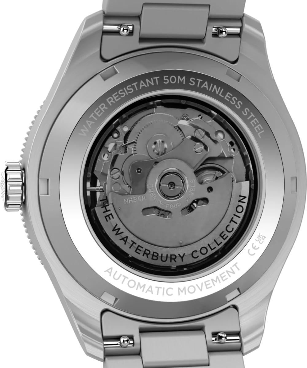 Waterbury Heritage Automatic GMT 41.5mm Stainless Steel Bracelet Watch - Image 4