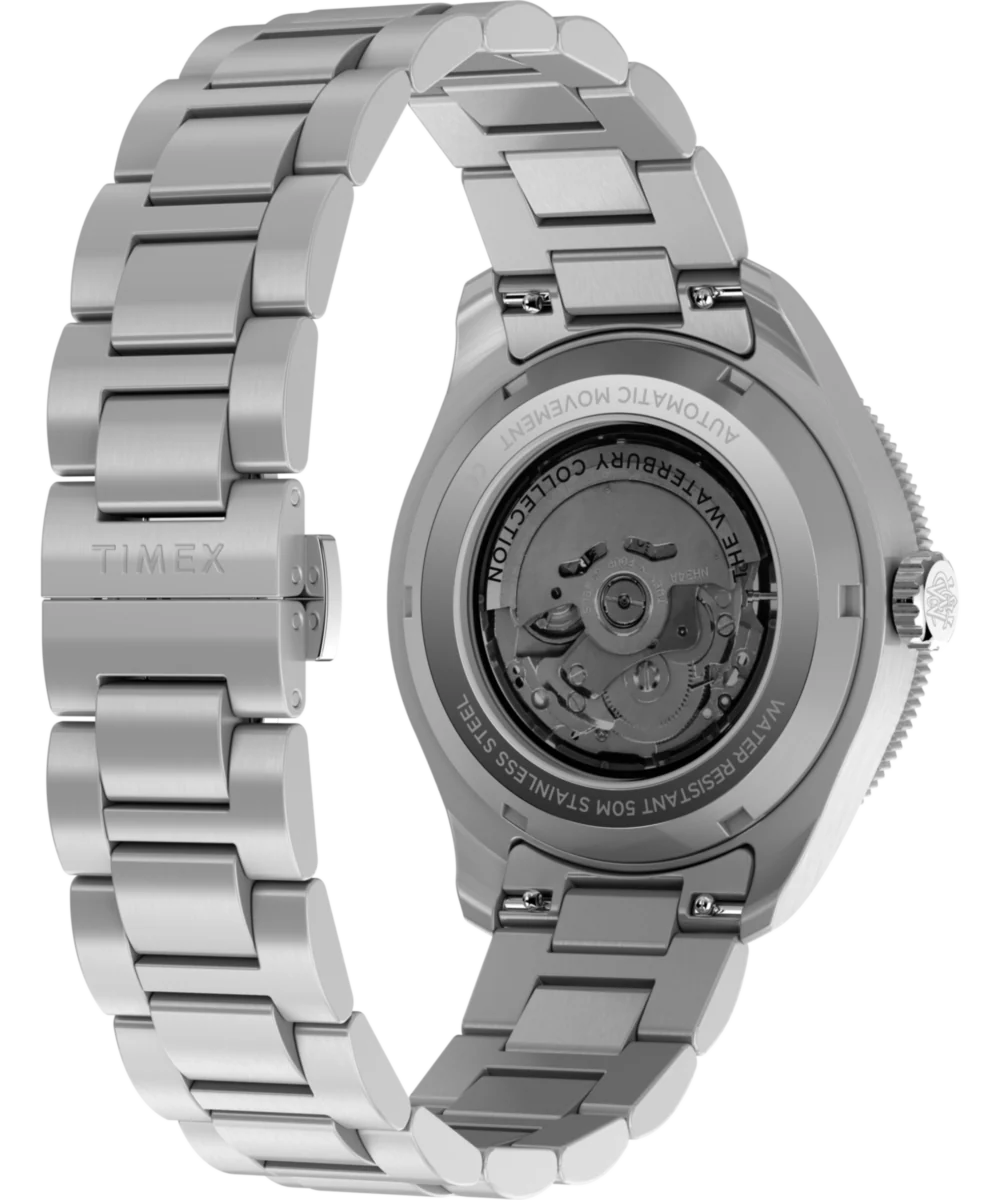 Waterbury Heritage Automatic GMT 41.5mm Stainless Steel Bracelet Watch - Image 5