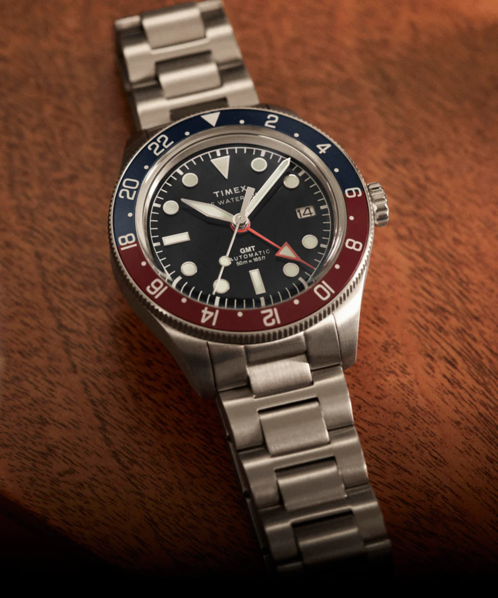 Waterbury Heritage Automatic GMT 41.5mm Stainless Steel Bracelet Watch - Image 6