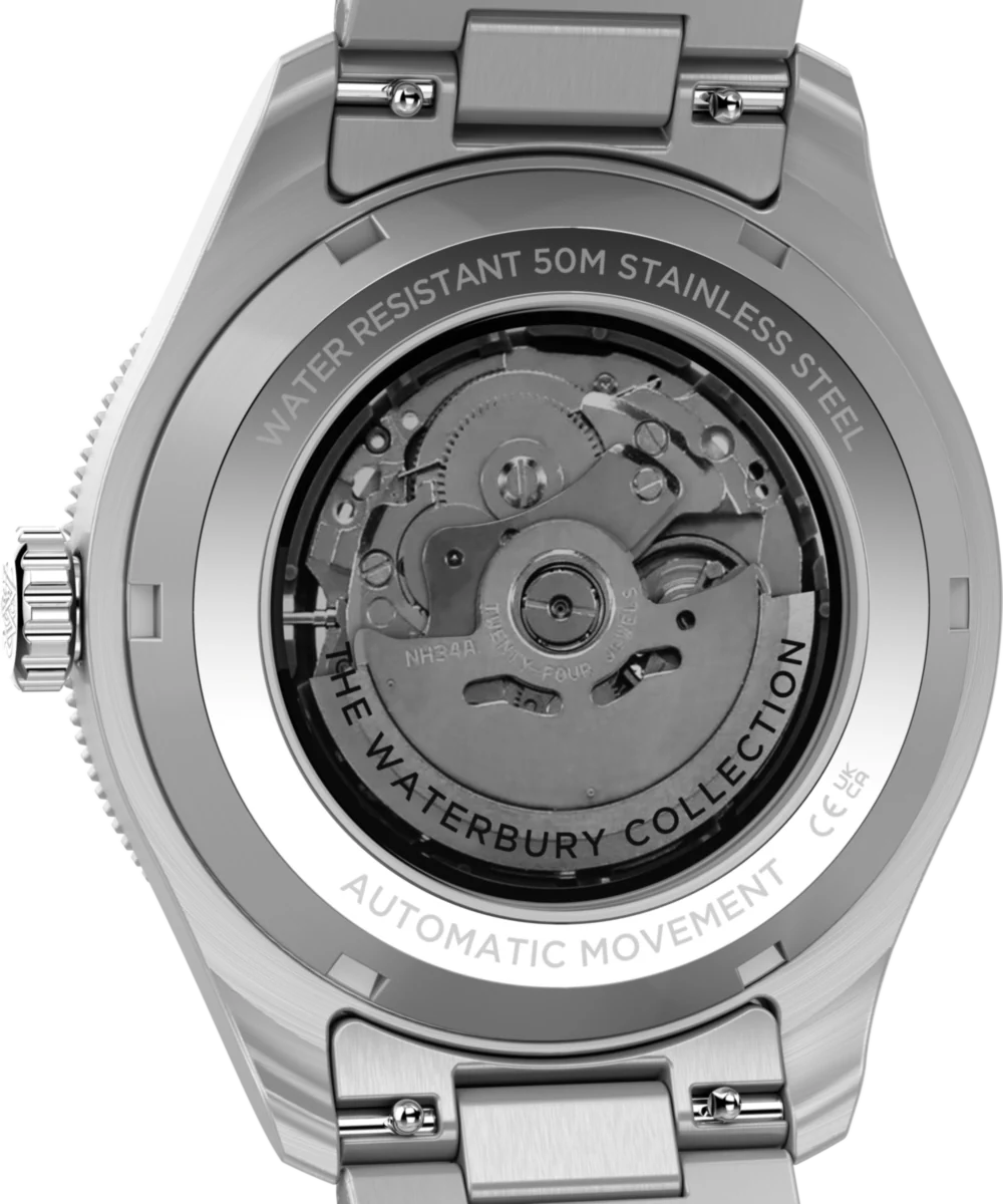 Waterbury Heritage Automatic GMT 41.5mm Stainless Steel Bracelet Watch - Image 4