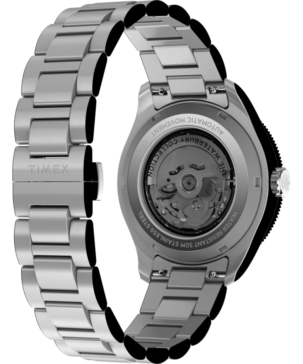 Waterbury Heritage Automatic GMT 41.5mm Stainless Steel Bracelet Watch - Image 5