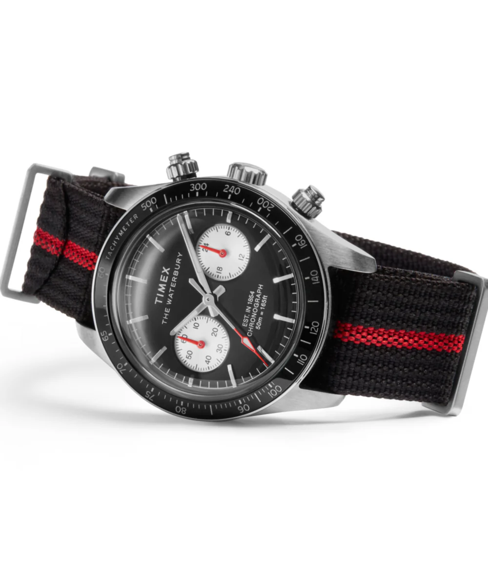 Waterbury Heritage Chronograph 39mm Fabric Strap Watch - Image 6