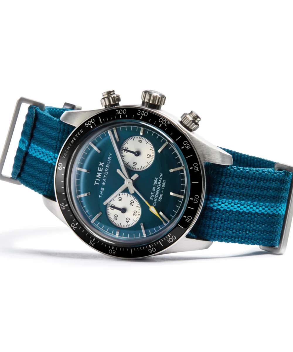 Waterbury Heritage Chronograph 39mm Fabric Strap Watch - Image 6