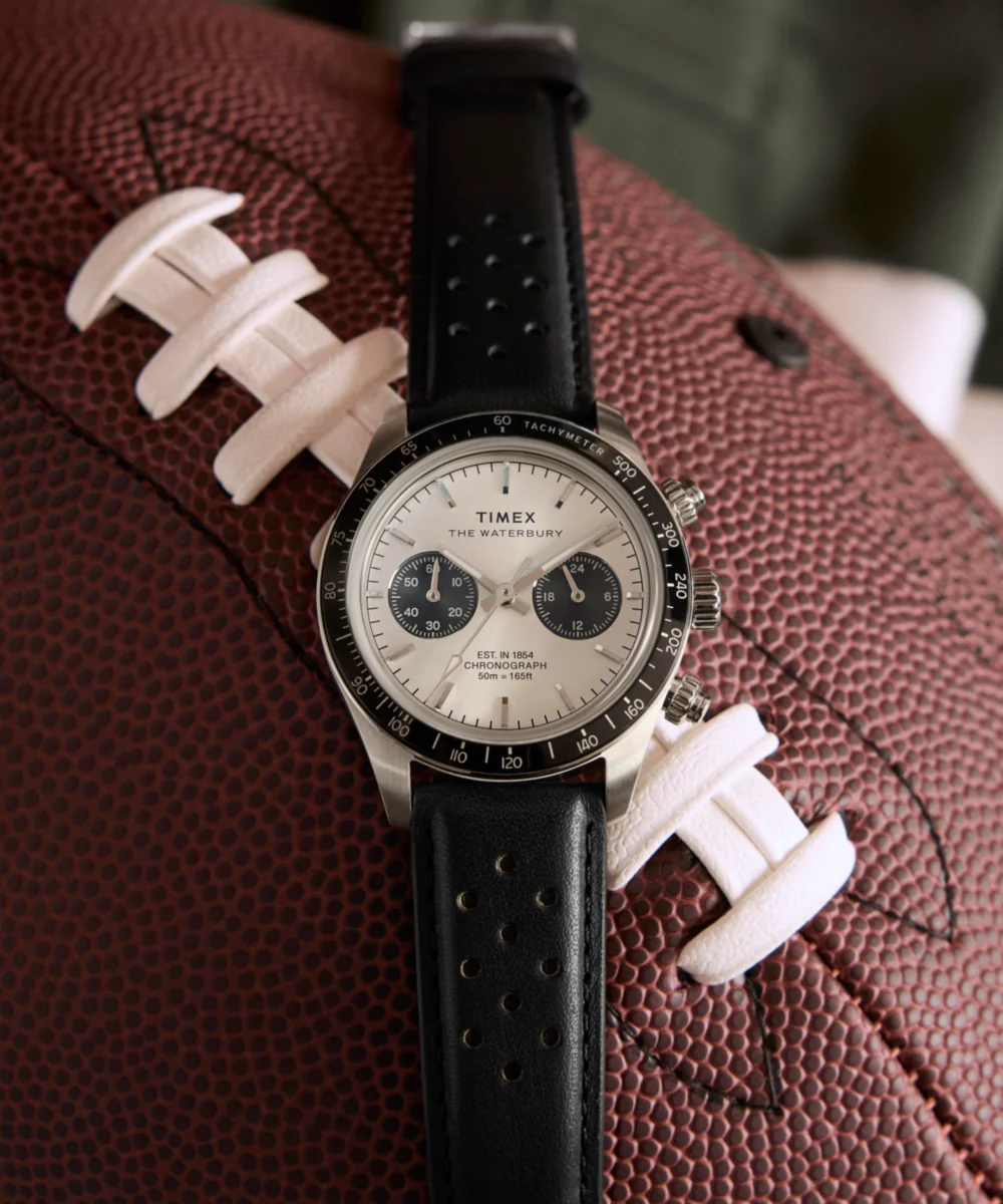 Waterbury Heritage Chronograph 39mm Leather Strap Watch - Image 8