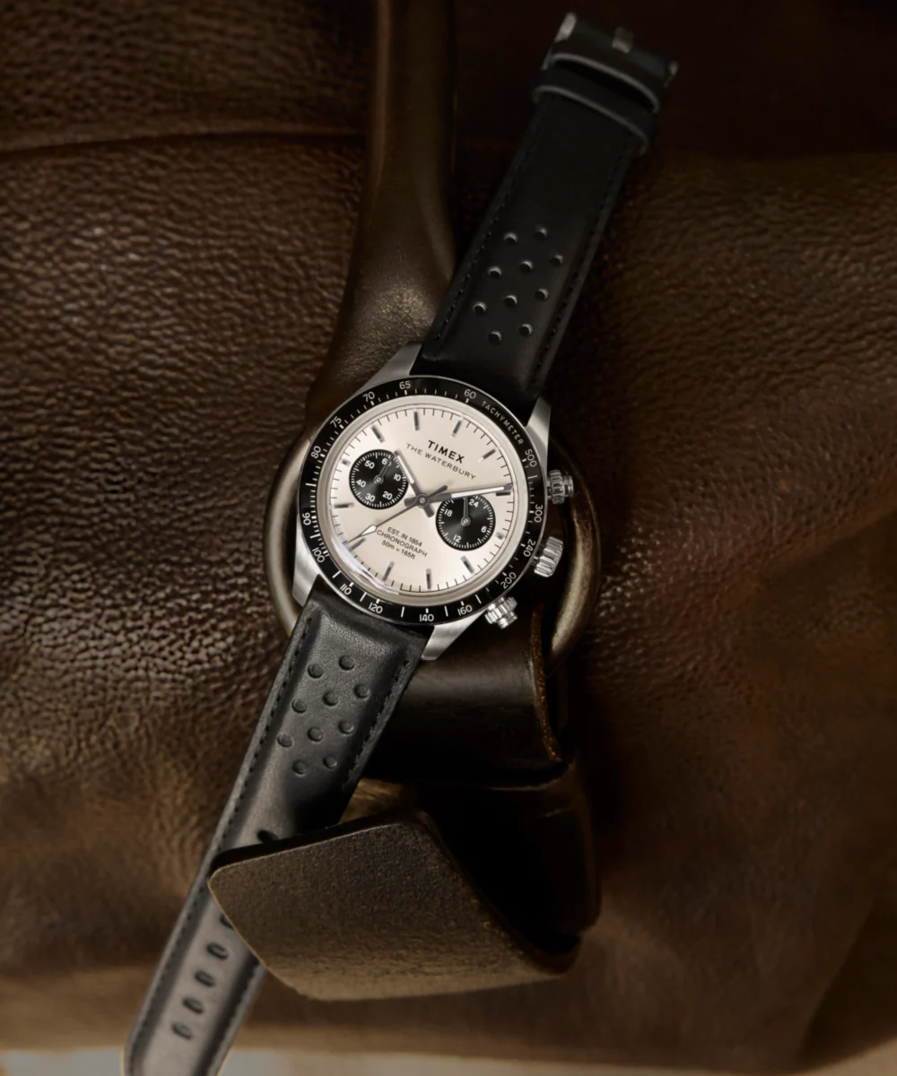 Waterbury Heritage Chronograph 39mm Leather Strap Watch - Image 9