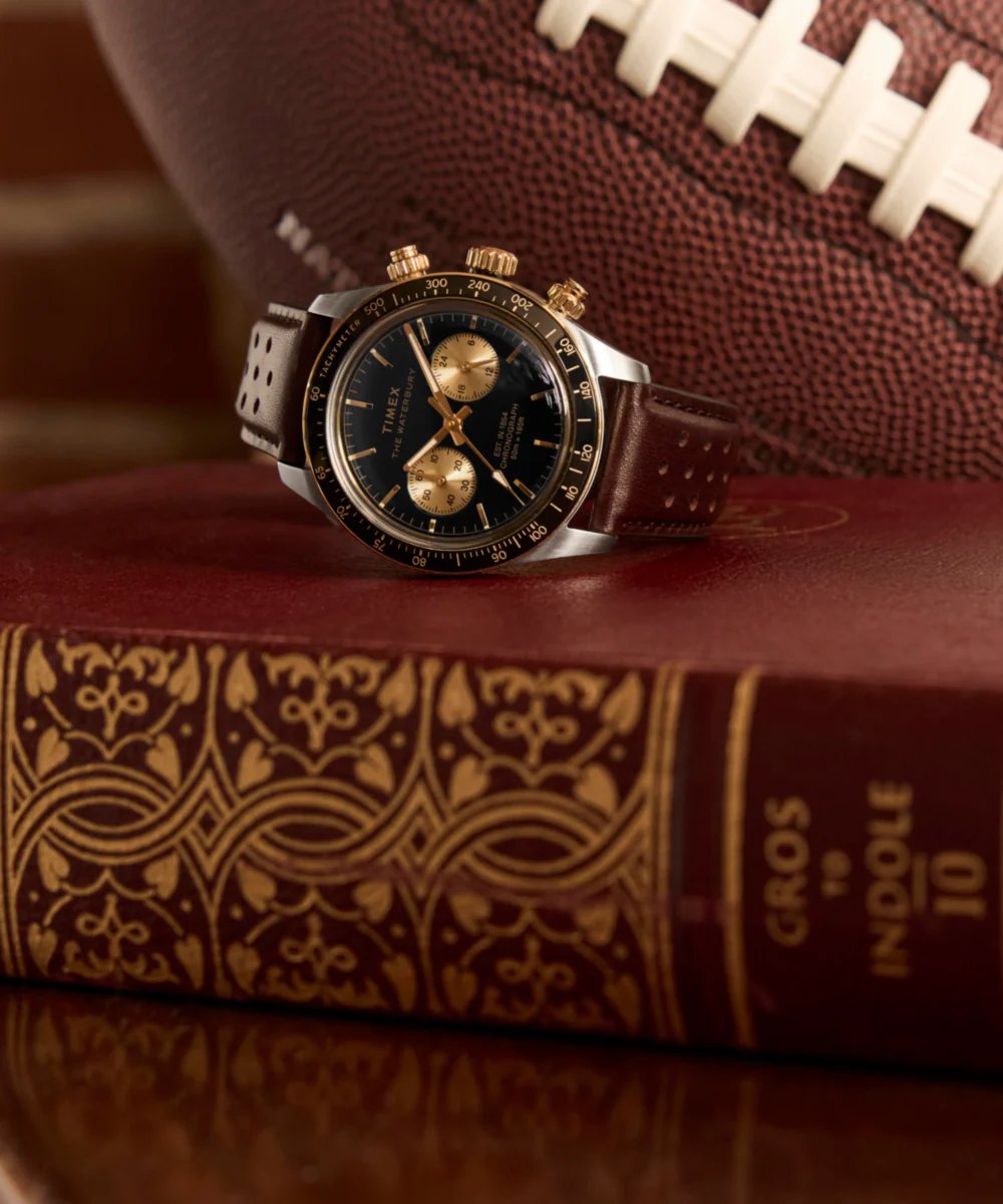 Waterbury Heritage Chronograph 39mm Leather Strap Watch - Image 7