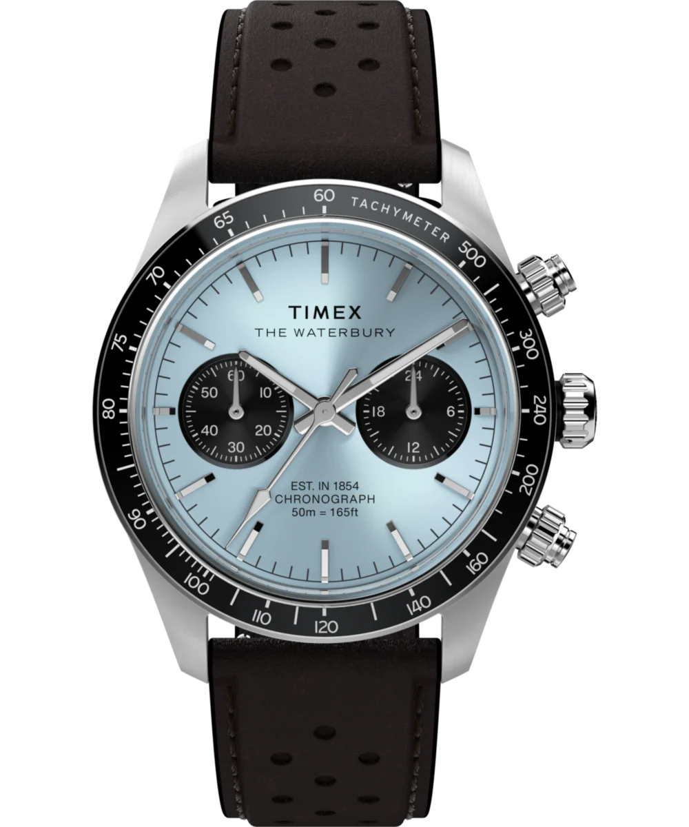 Waterbury Heritage Chronograph 39mm Leather Strap Watch