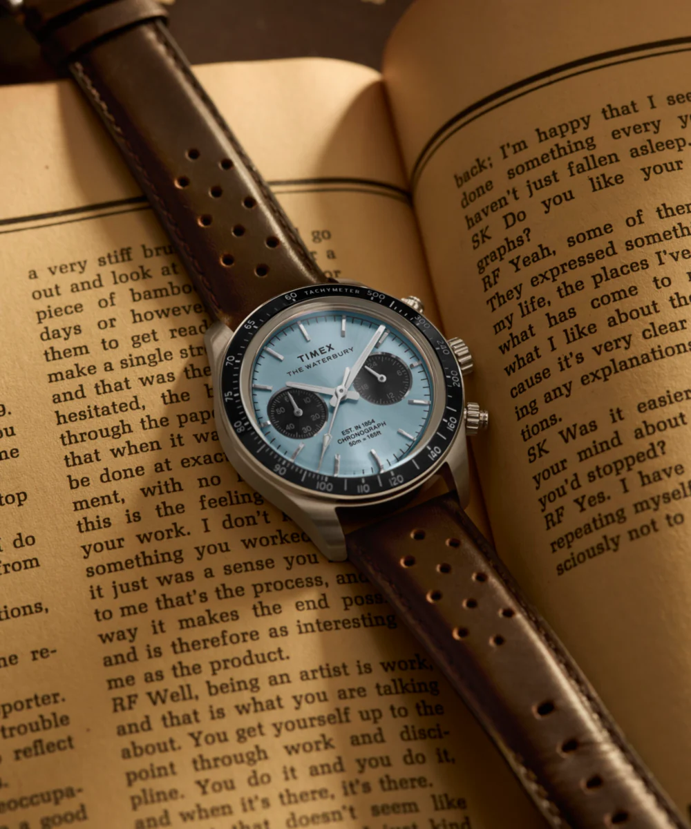 Waterbury Heritage Chronograph 39mm Leather Strap Watch - Image 7
