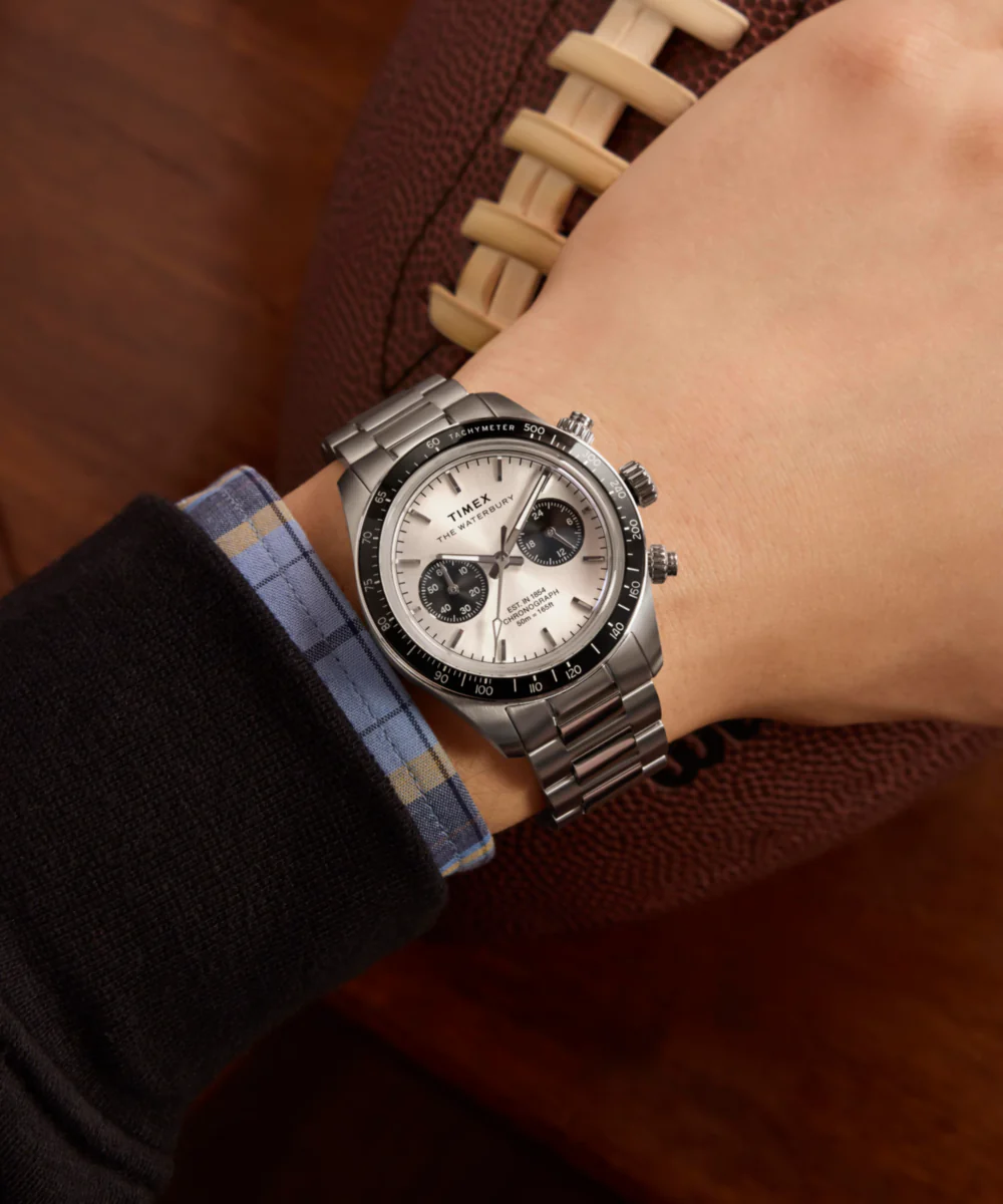 Waterbury Heritage Chronograph 39mm Stainless Steel Bracelet Watch - Image 3