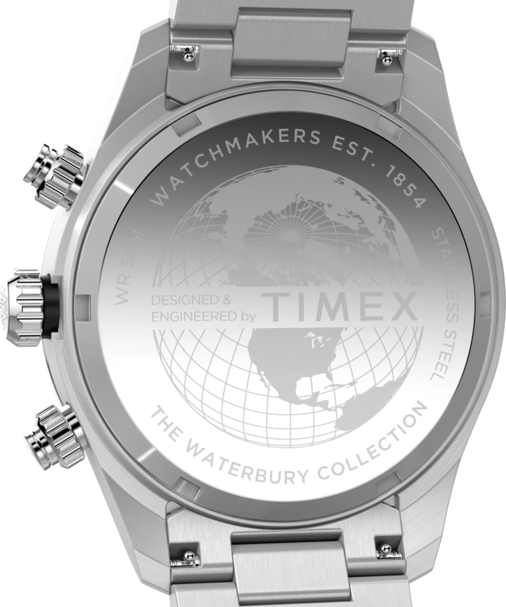 Waterbury Heritage Chronograph 39mm Stainless Steel Bracelet Watch - Image 6