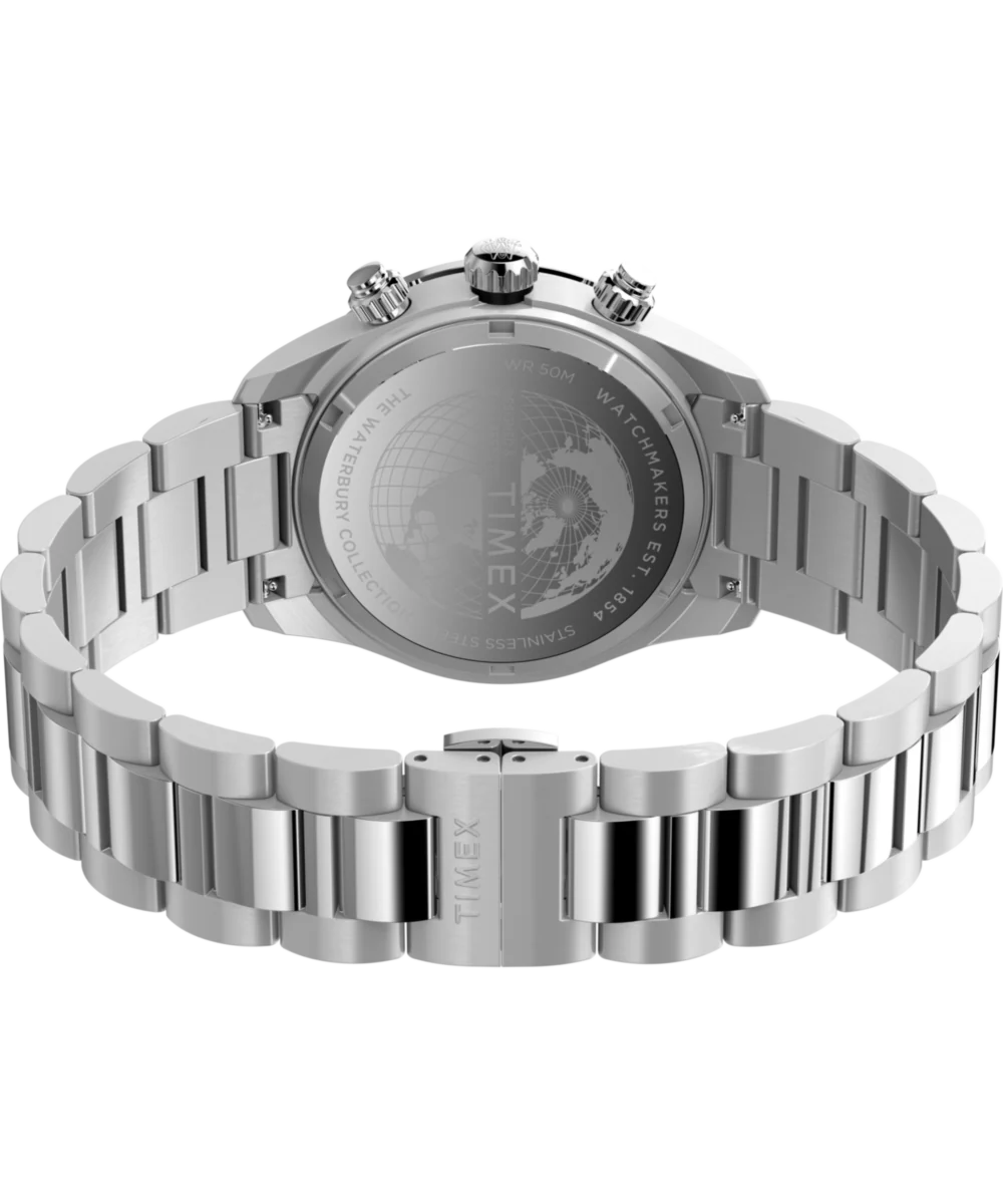 Waterbury Heritage Chronograph 39mm Stainless Steel Bracelet Watch - Image 7